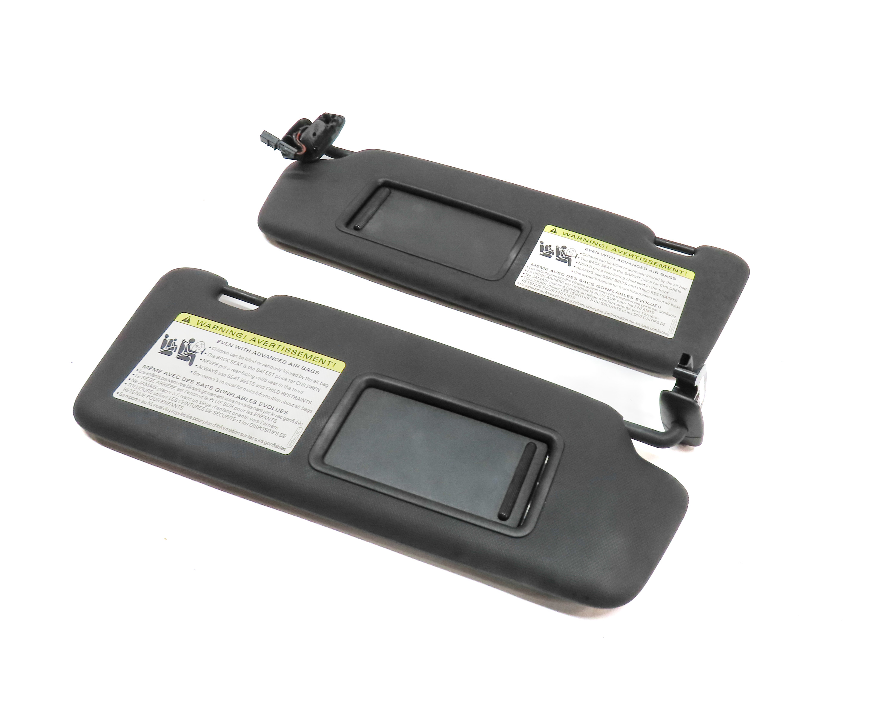 2013-2016 AUDI Q5 SQ5 (B8 8R) FRONT LEFT & RIGHT SUNVISOR SUN SHADE SET(Black) — exact item pictured